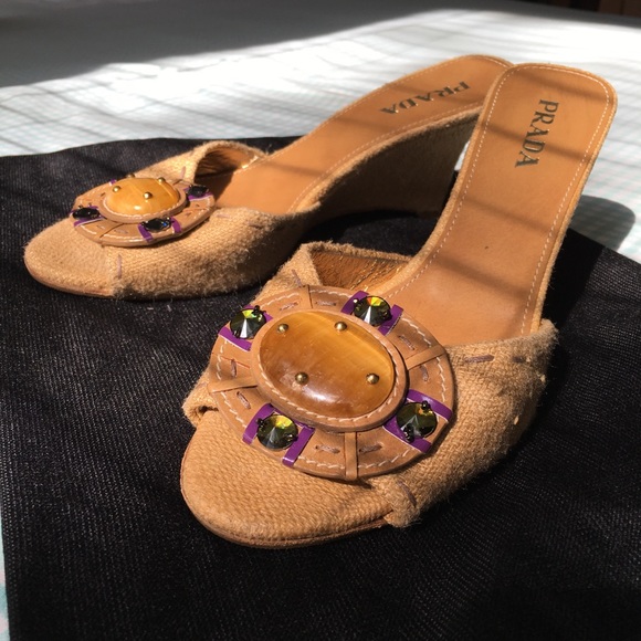 Prada wedge sandals - Picture 1 of 3